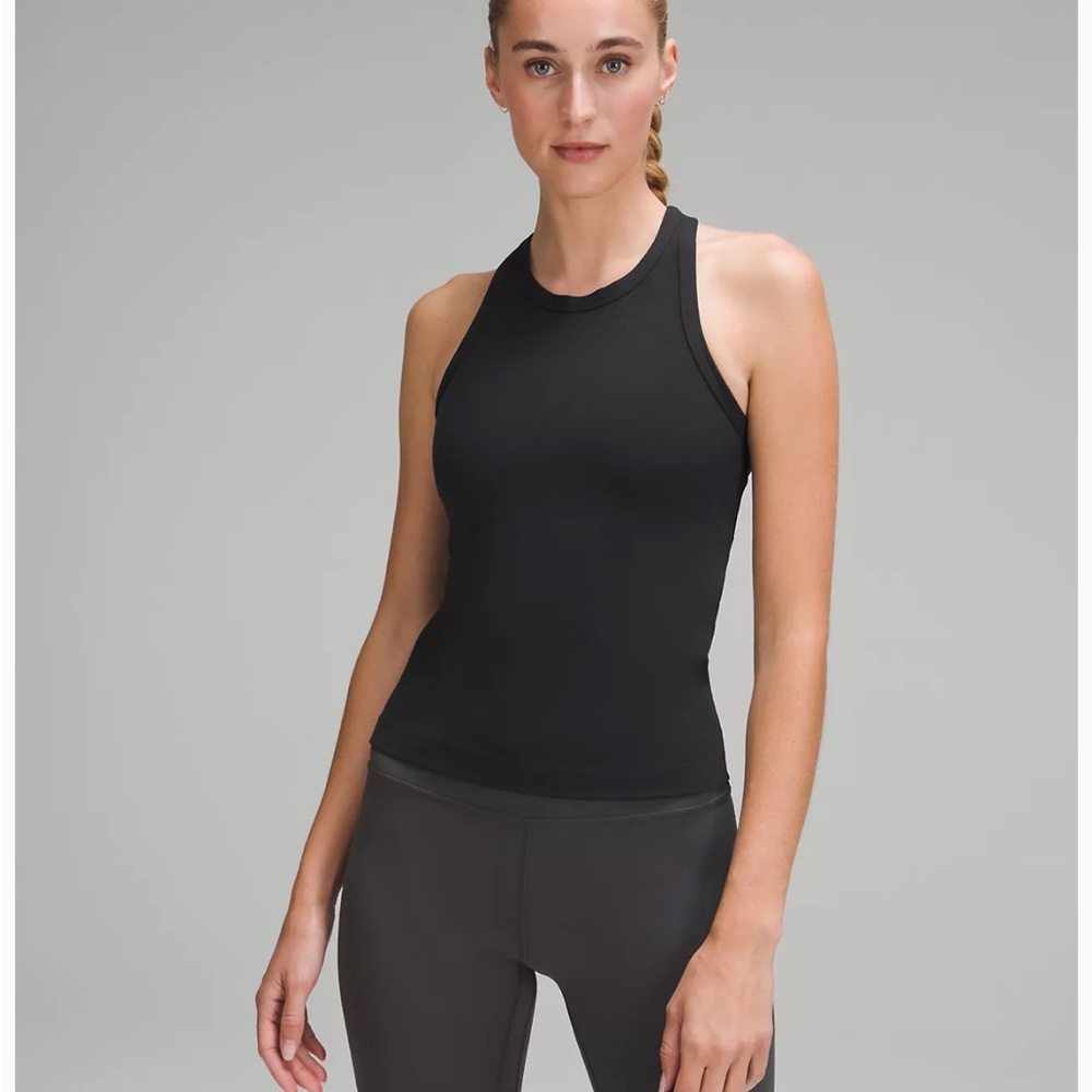 Black Lululemon waist length tank